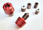 Lenkerendgewichte Alu Universal in Rot von Evotech Italien
